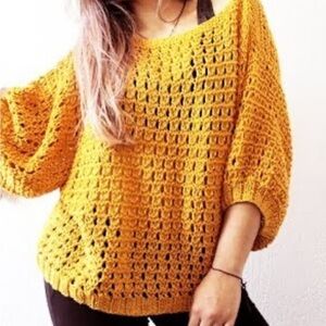 LOFT Cozy Mustard Knit Sweater